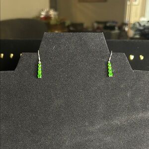 Elegant Green Drop Earrings